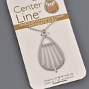 Centerline Silver Teardrop Charm Blank with Chain, for seed beads chs8669