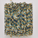 Dainty Enamel Link Chain, BLUE WAVE, Gold Plate, Anklet Chain, Bracelet Chain, fch1316