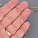 1 yard Dainty Stainless Steel Chain, Rose Gold Cable Chain, fch1332a