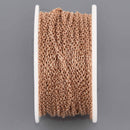 1 yard Dainty Stainless Steel Chain, Rose Gold Cable Chain, fch1332a