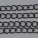 1 yard Black Curb Link Aluminum Chain, 20x16mm fch1344a