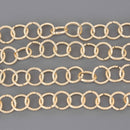 1 yard Gold Rolo Aluminum Chain, cable chain links are 15mm fch1349a