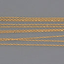 5 yards Gold Stainless Steel Chain, oval links 1.7x1.3mm, fch1357b