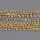 5 yards Gold Stainless Steel Chain, oval links 2.2x1.7mm, fch1358b