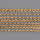5 yards Gold Stainless Steel Chain, oval links 3x2.5mm, fch1360b