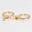 Gold Micro Pave Lobster Clasp 36mm fcl0514