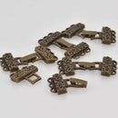 5 Sets Multi-Strand Foldover Clasps, Bronze Tone, 1 to 3 connector link clasp, 3 strand clasp, fcl0520