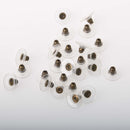 Bronze Earring Backs for post earrings, ear nuts, plastic disc, 50 pieces (25 pairs) fin1274