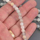 6mm Light BLUE AQUAMARINE Round Beads, Natural Gemstone, 7.5" strand, gaq0011