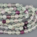 8mm Fluorite Gemstone Beads, round faceted, 16" strand, gem0859