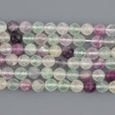 10mm Fluorite Gemstone Beads, round faceted, 16" strand, gem0860