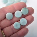 14mm Amazonite Coin Beads, 5 beads, gem0862