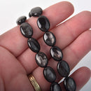 14mm Oval Hypersthene Gemstone Beads, natural, strand, gem0863