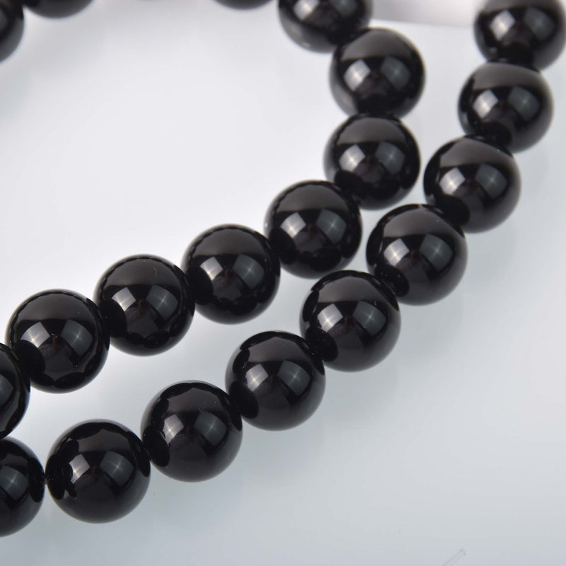 12mm Obsidian Beads, round smooth Gemstone Beads, strand, gem0864