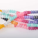 8mm Rondelle Gemstone Beads, mixed gemstones, jade, strand, gem0868
