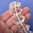 Natural Quartz Prism Beads, double terminated, clear, gem0870
