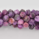 10mm Purple CRAZY LACE AGATE Gemstone Beads, Star Cut Round, full strand, gem0873