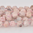 12mm Pink Agate Gemstone Beads, Nugget, full strand, gem0875
