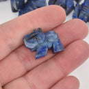 Lapis Lazuli Elephant Bead, Gemstone, 24x19mm, gem0879