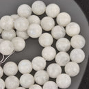 14mm WHITE RAINBOW MOONSTONE Round Beads, gemstone, full strand, gem0882