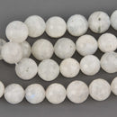 14mm WHITE RAINBOW MOONSTONE Round Beads, faceted gemstones, full strand, gem0883