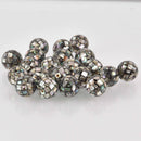 16mm Handmade Natural Abalone Shell Beads, Round Mosaic, x10 beads, gem0884
