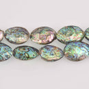 40-45mm AAA Large Natural Abalone Shell Beads Puffed Oval 15.5" Strand gem0887
