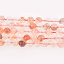 6mm Red Quartz Gemstone Beads, Round Smooth, 15.5" strand, gem0891