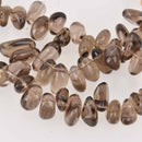Smoky Quartz Gemstone Beads, smooth nugget, 16" Strand, gem0897