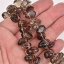 Smoky Quartz Gemstone Beads, smooth nugget, 16" Strand, gem0897