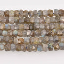 8mm LABRADORITE Gemstone Beads, Faceted Rondelle, full strand, gem0899