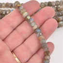 8mm LABRADORITE Gemstone Beads, Faceted Rondelle, full strand, gem0899