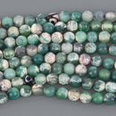 8mm Agate Gemstone Beads, purple and green, round faceted, 15" strand, gem0907