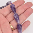 Amethyst Gemstone Beads, Teardrop 26mm, 16" strand, gem0908