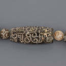 Large Carved Jade Beads, Rectangle Puffy Tube Gemstone, 15.5" strand, gem0913