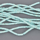 4mm Turquoise Blue Heishi Beads Magnesite Rondelle Gemstone, 16" strand, gem0917