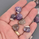 14mm Purple RUSSIAN CHAROITE Trillion Triangle Beads, 6 beads, gem0922