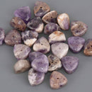 14mm Purple RUSSIAN CHAROITE Trillion Triangle Beads, 6 beads, gem0922