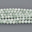 6mm Green Angelite Gemstone Beads, Smooth Round, Pastel Green, 15.5" strand, gem0923
