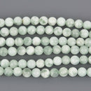 6mm Green Angelite Gemstone Beads, Smooth Round, Pastel Green, 15.5" strand, gem0923