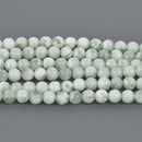 6mm Green Angelite Gemstone Beads, Smooth Round, Pastel Green, 15.5" strand, gem0923