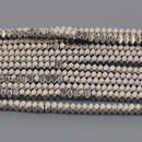 3mm Gunmetal HEMATITE Beads, Titanium coated faceted gemstone, 16" strand, gem0925