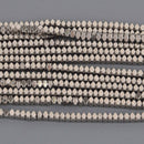 3mm Gunmetal HEMATITE Beads, Titanium coated faceted gemstone, 16" strand, gem0925