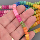 8mm Rondelle Jade Gemstone Beads, mixed colors, 15" strand, gem0927
