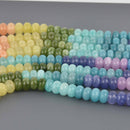 8mm Rondelle Jade Gemstone Beads, mixed colors, 15" strand, gem0928