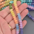 8mm Rondelle Jade Gemstone Beads, mixed colors, 15" strand, gem0928