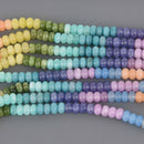 8mm Rondelle Jade Gemstone Beads, mixed colors, 15" strand, gem0928