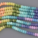 8mm Rondelle Jade Gemstone Beads, mixed colors, 15" strand, gem0928