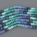 8mm Blue Rondelle Jade Gemstone Beads, mixed colors, 15" strand, gem0929