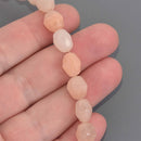 8mm to 12mm Peach Aventurine Gemstone Beads, barrel faceted, 8" strand, gem0932